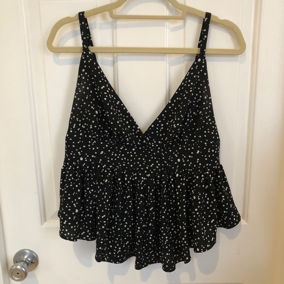 Leith v neck peplum spaghetti strap top - Picture 4 of 11